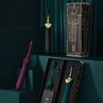잘로베스2 패키지 라인업. 블랙, 퍼플, 그린 컬러의 프리미엄 바이브레이터와 고급 패키지